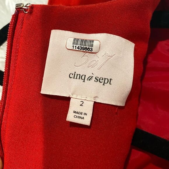 Cinq à Sept Michah Cold Shoulder Mini Dress in Red Size 2 - Picture 8 of 8